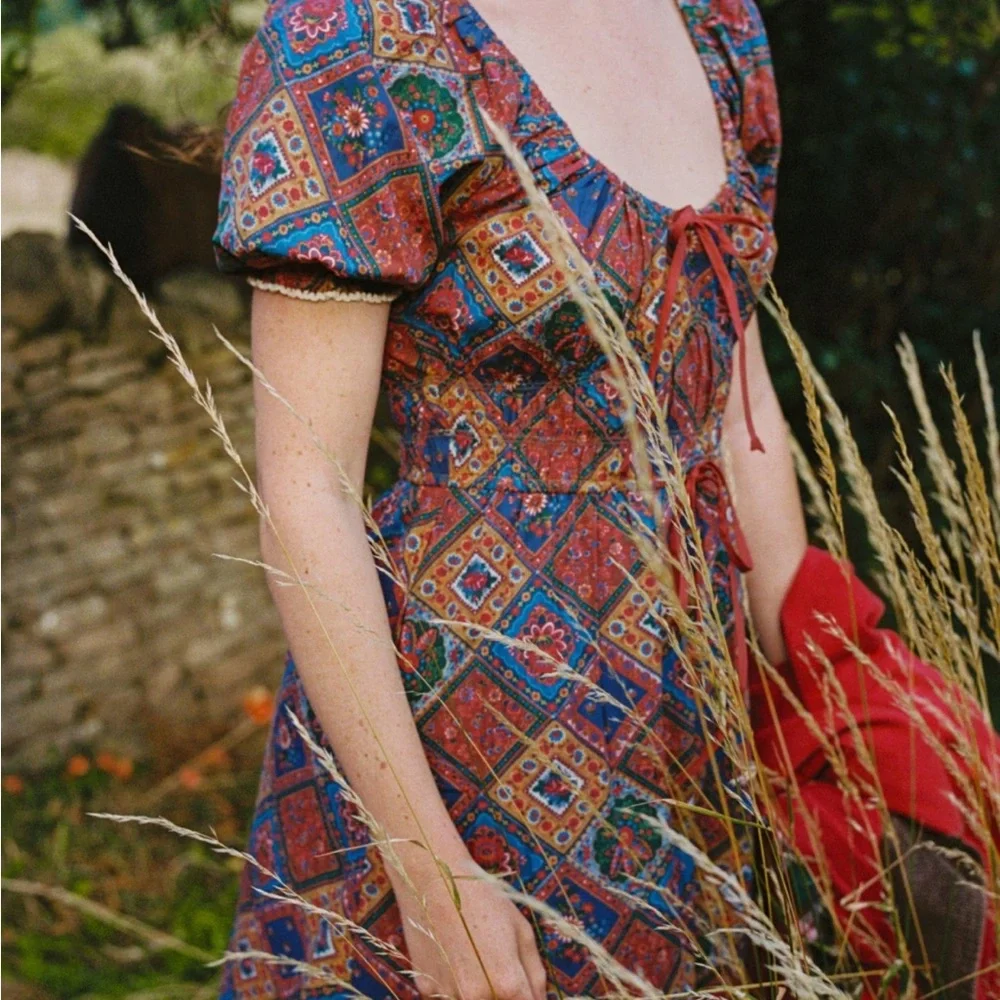 Christy Dawn Brynne Ruby patchwork Dress - Picture 2 of 4